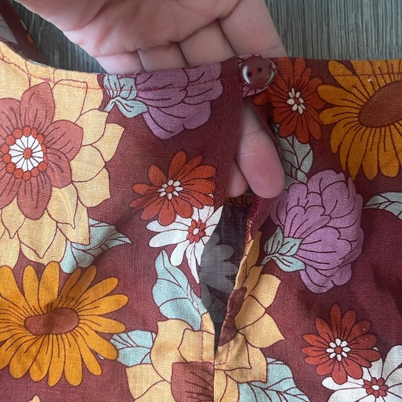 ModCloth x Princess Highway Floral Linen Top size 28 boho print - Picture 7 of 7
